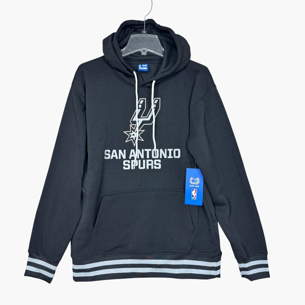 Ultra Game San Antonio Spurs Hoodie Mens M Black‎ Arctic Fleece NBA Oversized